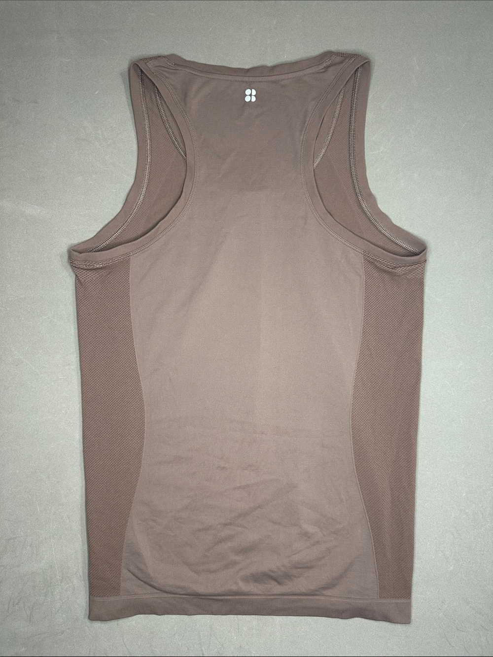 Sweaty Betty Seamless Athletic Racerback Tank Top in Taupe - M